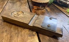 Personalized Glencairn Whiskey Coaster with Cigar Rest