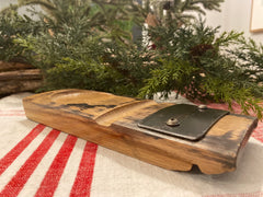 Personalized Whiskey Barrel Cigar and Rocks Glass Coaster/Tray - Includes 9 Ounce Rocks Glass