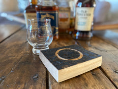 Bourbon Smoking Tray for Kentucky Bourbon Trail Glass, with Smoking Chips
