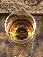 Flight Tray For 4 Glencairn Glasses, Made from an Authentic Whiskey/Bourbon Barrel Stave - 4 Glass