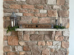 Personalized Whiskey Barrel Bung Stave, Rustic Home Decor, Family Name Sign