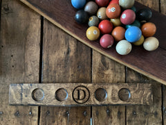 Personalized Shot Glass Flight Tray - Made from an Authentic Whiskey Barrel Stave