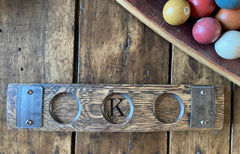 Glencairn Whiskey Flight Tray, Made from a Whiskey Barrel Stave - 3 Glass | Personalization Available