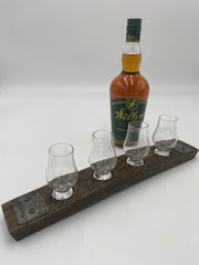 Wee Glencairn Flight Tray || Mini Glencairn - Made From An Authentic Whiskey Barrel Stave