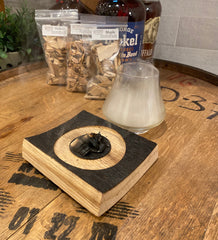 Smoked Cocktail Kit - Made From Authentic Whiskey Barrel Stave - Includes Hickory, Maple and Apple Smoking Chips