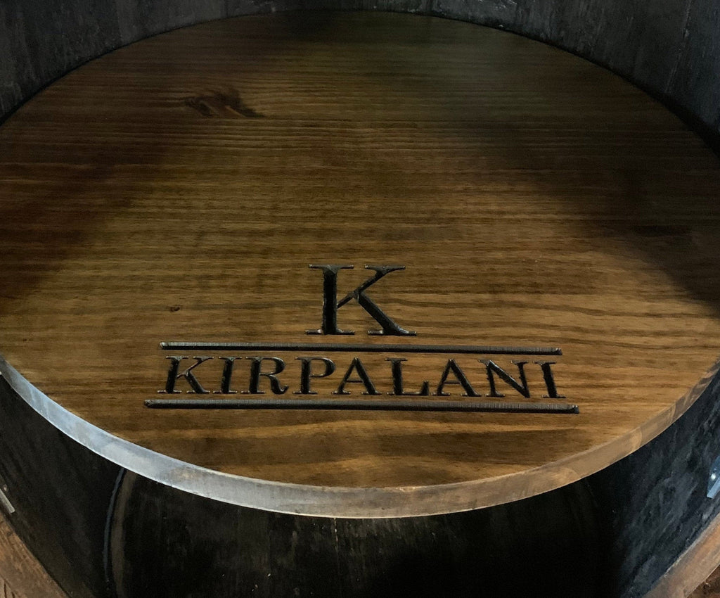 Whiskey Barrel Liquor Cabinet | Handcrafted from an Authentic Whiskey Barrel | Personalization Available