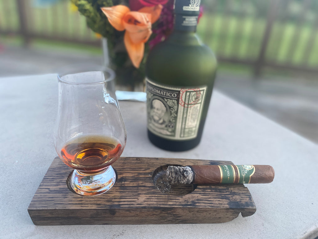 Glencairn Coaster with Cigar Ashtray || Cigar Rest || Personalization Available