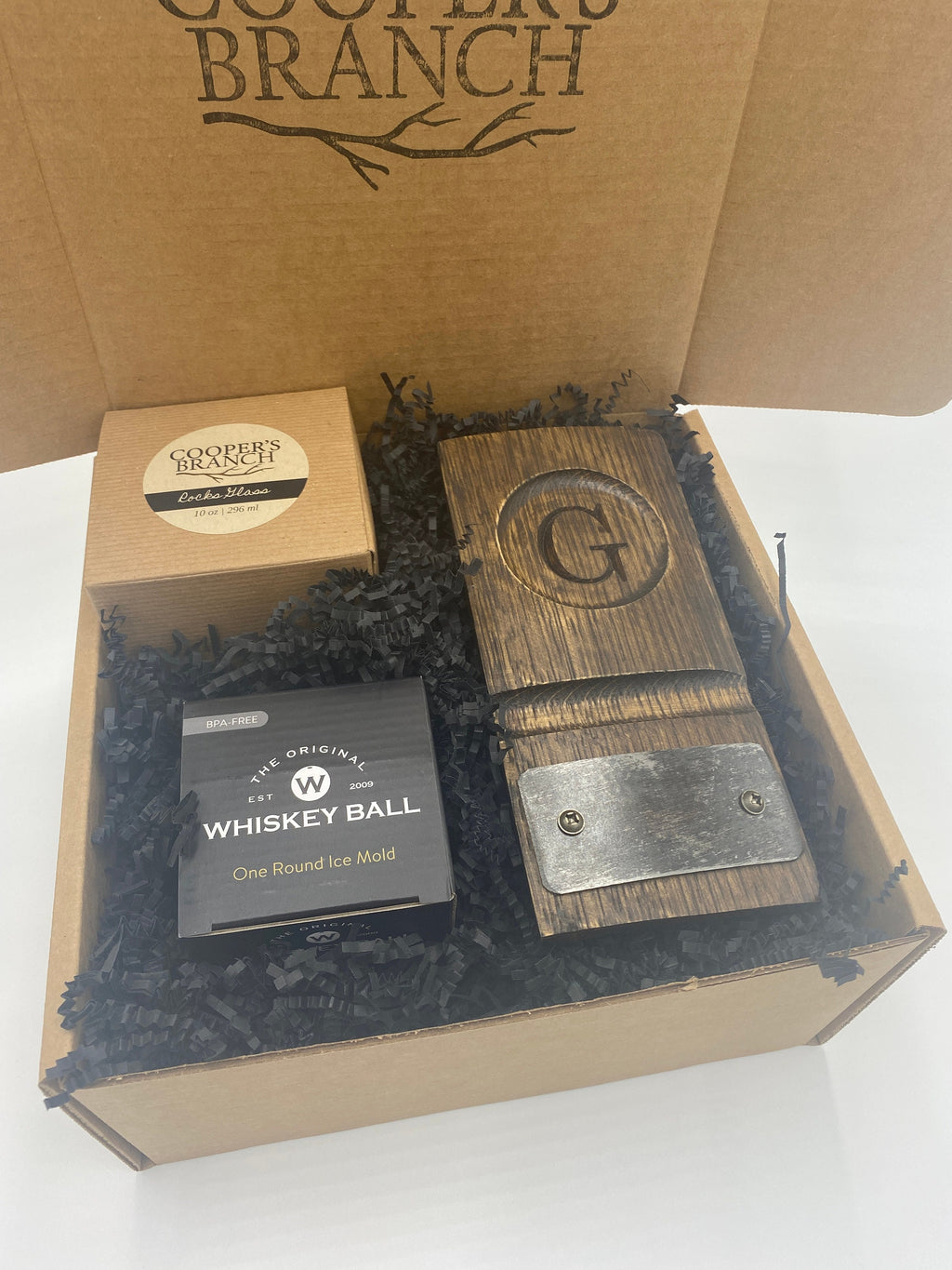 Cigar Rocks Coaster Gift Set, made from an Authentic Whiskey Barrel Stave | Groomsmen Gift | Father's Day Gift | Personalized Gift