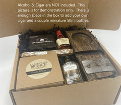 Cigar Rocks Coaster Gift Set, made from an Authentic Whiskey Barrel Stave | Groomsmen Gift | Father's Day Gift | Personalized Gift